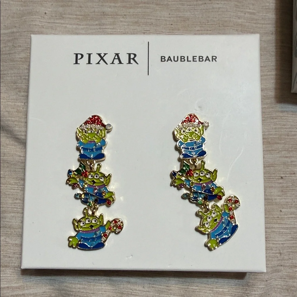 Baublebar Disney Pixar Toy Story Christmas Aliens Dangle Earrings - Picture 2 of 9